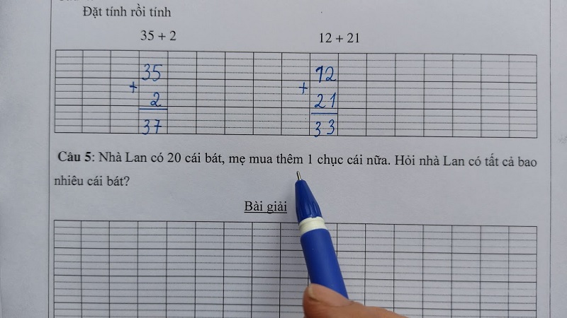 Toán lớp 1 đặt tính rồi tính: Hướng dẫn cách làm & bài tập tự luyện